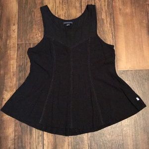 American Eagle Black Flowy Tank Size Small